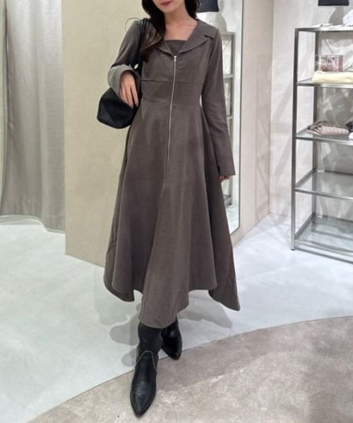 セーラーディティールフレアワンピース 秋服 冬服（ワンピース