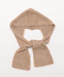 パターン付きベージュマフラー ふわもこクロスマフラーの商品ページ｜卸・仕入れサイト