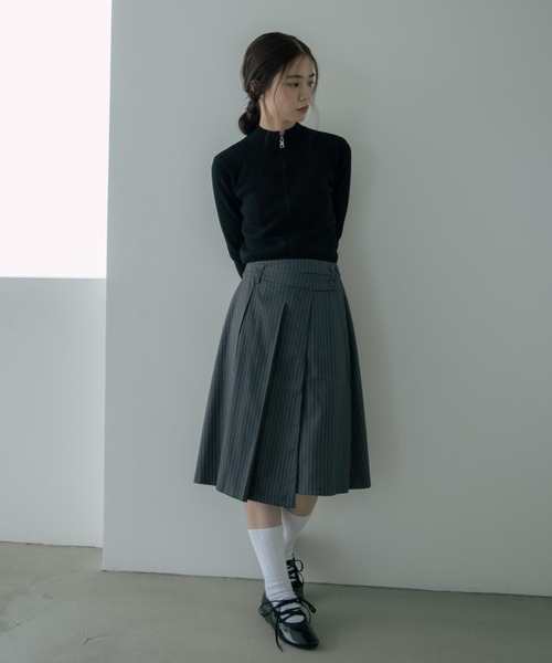 haek（ハク）の「double zip knit/ダブルジップニット（ニット/セーター・レディース・グレー/ブラック/ネイビー・FREE）」の13枚目の写真