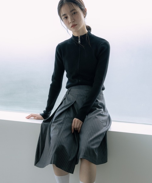 セール】double zip knit/ダブルジップニット（ニット/セーター