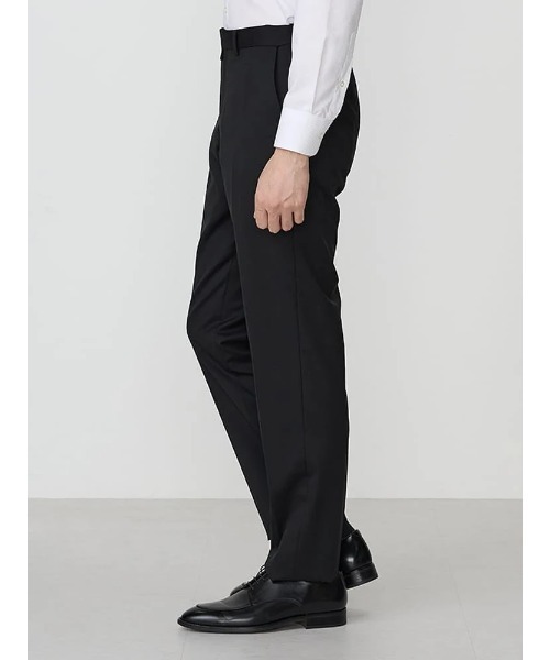Perfect Suit FActory(パーフェクトスーツファクトリー)の「【洗える】淒脚(すごあし)パンツ 無地ブラック(スラックス・メンズ・ブラック・91/79/76/82/85/88)」の4枚目の写真