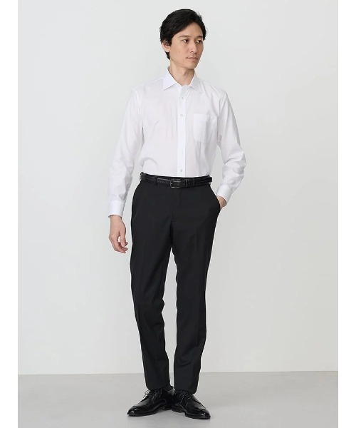 Perfect Suit FActory(パーフェクトスーツファクトリー)の「【洗える】淒脚(すごあし)パンツ 無地ブラック(スラックス・メンズ・ブラック・91/79/76/82/85/88)」の8枚目の写真