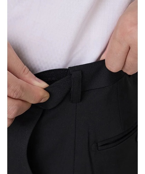Perfect Suit FActory(パーフェクトスーツファクトリー)の「【洗える】淒脚(すごあし)パンツ 無地ブラック(スラックス・メンズ・ブラック・91/79/76/82/85/88)」の9枚目の写真