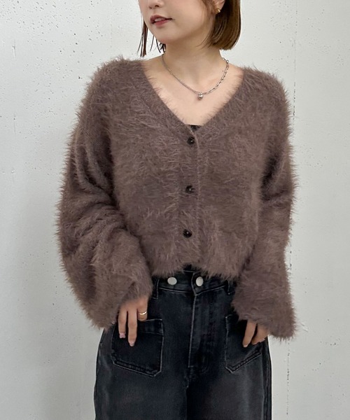 セール】メランジフェザーニットカーディガン（カーディガン/ボレロ