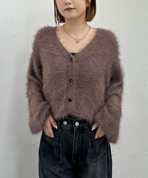 セール】メランジフェザーニットカーディガン（カーディガン/ボレロ