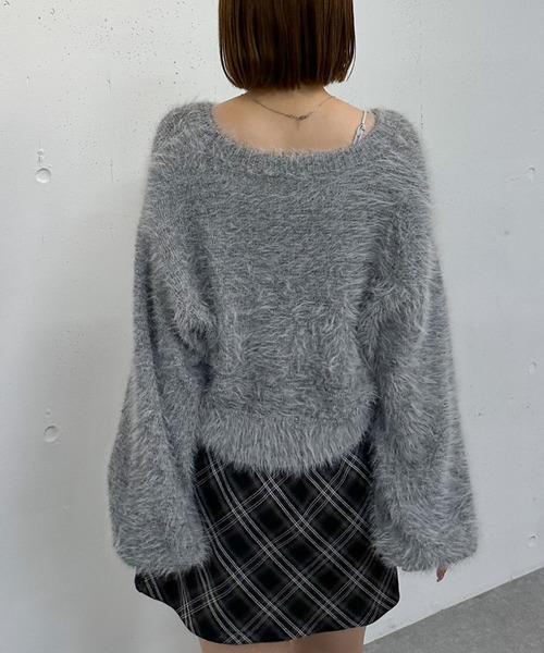 archives(アルシーヴ)の「メランジフェザーニットカーディガン(カーディガン/ボレロ・レディース・アイボリー/グレー/ブラウン/ワインレッド・MEDIUM)」の15枚目の写真