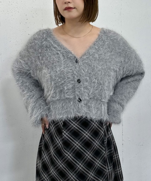 archives(アルシーヴ)の「メランジフェザーニットカーディガン(カーディガン/ボレロ・レディース・アイボリー/グレー/ブラウン/ワインレッド・MEDIUM)」の14枚目の写真