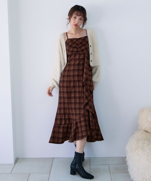 archives(アルシーヴ)の「メランジフェザーニットカーディガン(カーディガン/ボレロ・レディース・アイボリー/グレー/ブラウン/ワインレッド・MEDIUM)」の10枚目の写真