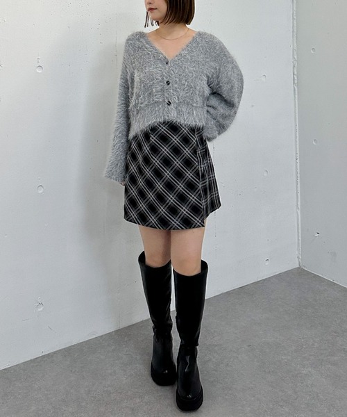 archives(アルシーヴ)の「メランジフェザーニットカーディガン(カーディガン/ボレロ・レディース・アイボリー/グレー/ブラウン/ワインレッド・MEDIUM)」の17枚目の写真