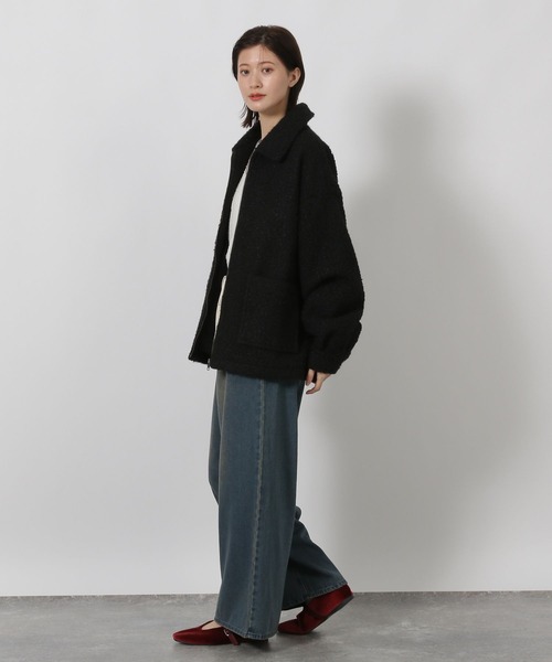 LAKOLE（ラコレ）の「ブークレZIPブルゾン / 496604（ブルゾン・レディース・チェック/ブラック/グレー・FREE）」の5枚目の写真