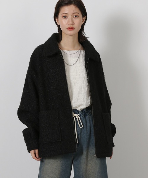 LAKOLE（ラコレ）の「ブークレZIPブルゾン / 496604（ブルゾン・レディース・チェック/ブラック/グレー・FREE）」の7枚目の写真