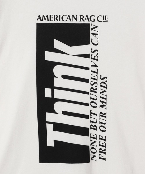 AMERICAN RAG CIE(アメリカンラグシー)の「【AMERICAN RAG CIE】Think LST(ユニセックス)(Tシャツ/カットソー・メンズ・ホワイト/ブラック・MEDIUM/LARGE)」の11枚目の写真