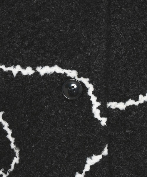 mysty woman（ミスティウーマン）の「線描きモノトーンコート 588895（ステンカラーコート・レディース・ホワイト/ブラック・FREE）」の11枚目の写真