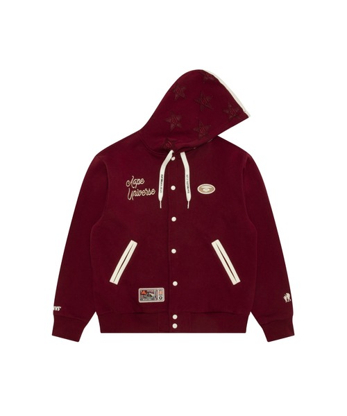 AAPE BY A BATHING APE(エーエイプバイアベイシングエイプ)の「AAPE BUTTON SWEAT HOODIE(パーカー・メンズ・バーガンディー/ブラック・LARGE/X-LARGE/MEDIUM/SMALL/XX-LARGE)」の1枚目の写真