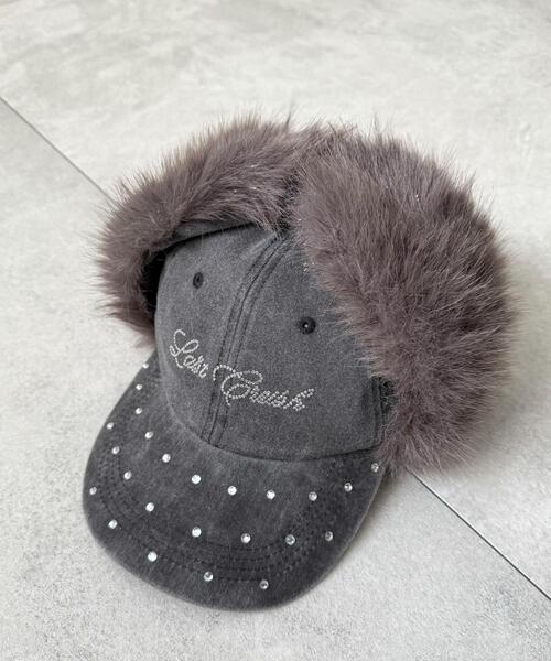 WEGO(ウィゴー)の「WEGO/ラインストーンドッグイヤーキャップ(キャップ・レディース・ライトピンク/ブラック/その他1・FREE)」の8枚目の写真