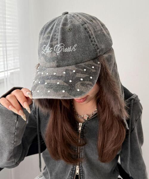 WEGO(ウィゴー)の「WEGO/ラインストーンドッグイヤーキャップ(キャップ・レディース・ライトピンク/ブラック/その他1・FREE)」の11枚目の写真