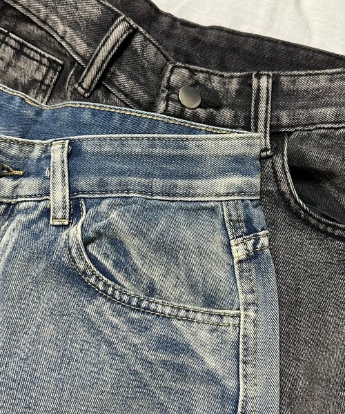 Flugge(フラッジー)の「ウォッシュバギーデニム(デニムパンツ・レディース・ブルー/ブラック・SMALL/MEDIUM)」の18枚目の写真