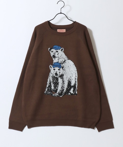 Animal Pattern Double Jacquard Knit Pullover/アニマル柄 オーバー