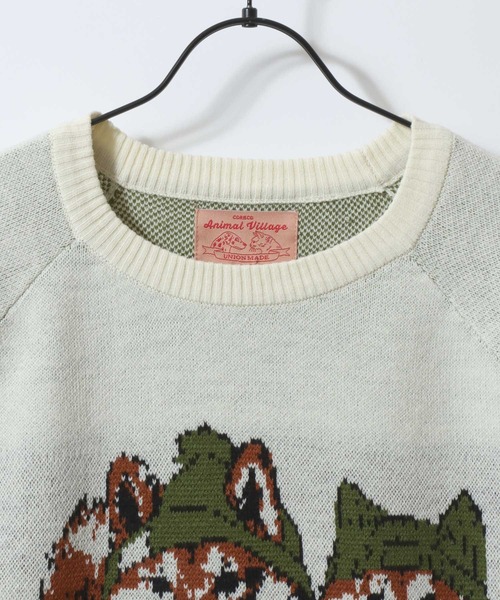 SITRY（シトリー）の「Animal Pattern Double Jacquard Knit Pullover/アニマル柄 オーバーサイズ ダブルジャガード ニット セーター（ニット/セーター・メンズ・アッシュ/アイボリー/ブラック/ブラウン/ネイビー・M/L/LL）」の17枚目の写真