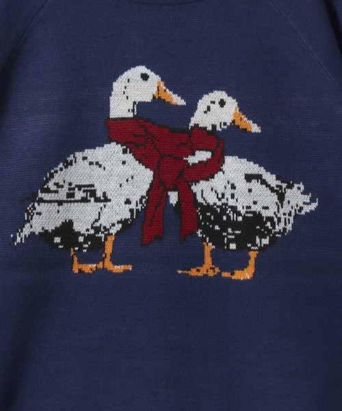 SITRY（シトリー）の「Animal Pattern Double Jacquard Knit Pullover/アニマル柄 オーバーサイズ ダブルジャガード ニット セーター（ニット/セーター・メンズ・アッシュ/アイボリー/ブラック/ブラウン/ネイビー・M/L/LL）」の15枚目の写真