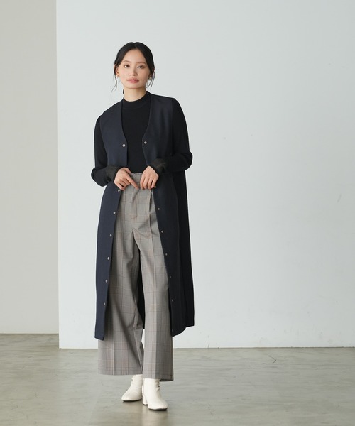 TRUDEA（トルディア）の「Vネックロングジレ（その他アウター・レディース・チャコールグレー/ブラック/キャメル・MEDIUM）」の2枚目の写真