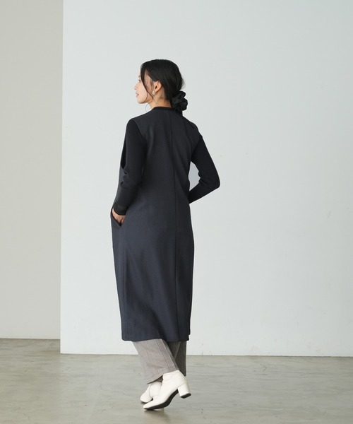 TRUDEA（トルディア）の「Vネックロングジレ（その他アウター・レディース・チャコールグレー/ブラック/キャメル・MEDIUM）」の6枚目の写真