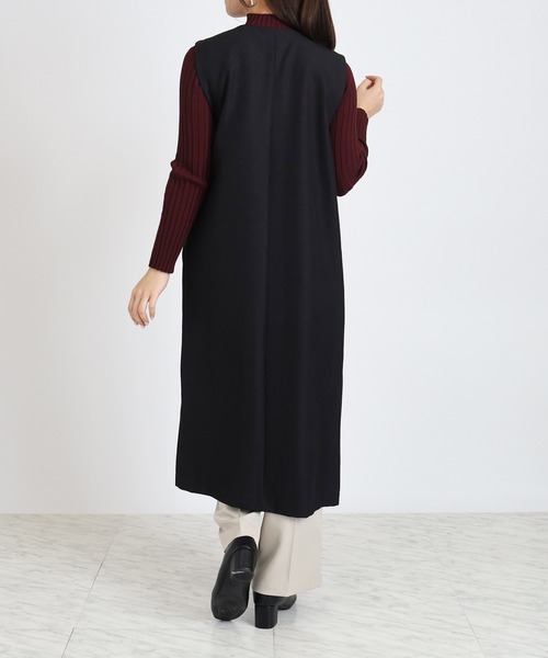 TRUDEA（トルディア）の「Vネックロングジレ（その他アウター・レディース・チャコールグレー/ブラック/キャメル・MEDIUM）」の18枚目の写真