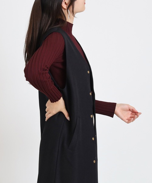 TRUDEA（トルディア）の「Vネックロングジレ（その他アウター・レディース・チャコールグレー/ブラック/キャメル・MEDIUM）」の20枚目の写真