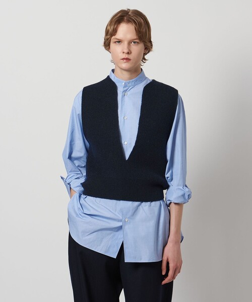 LOEFF＞スリットネック ベスト（ニット/セーター）｜LOEFF（ロエフ）の