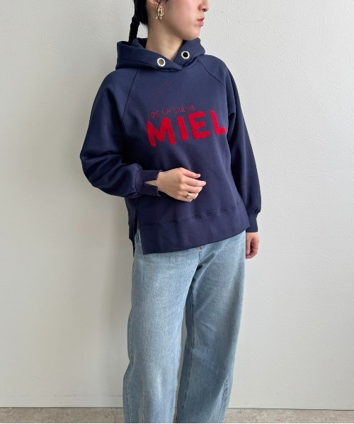 LHELBIE（レルビエ）の「【裏起毛】ハンドロゴパーカー（パーカー・レディース・ライトグレー/ネイビー/ブラック・M）」の20枚目の写真