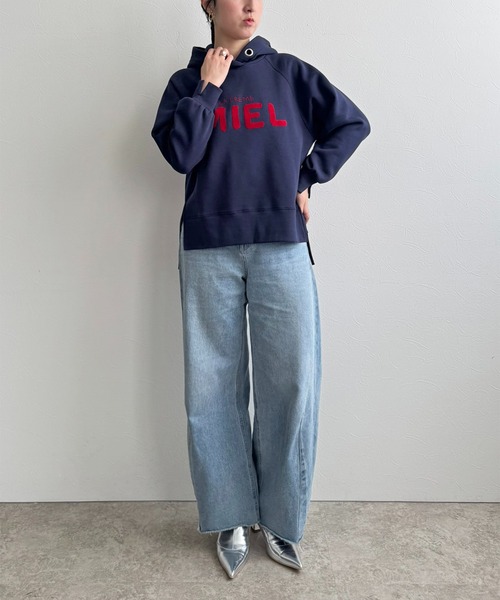 LHELBIE（レルビエ）の「【裏起毛】ハンドロゴパーカー（パーカー・レディース・ライトグレー/ネイビー/ブラック・M）」の18枚目の写真