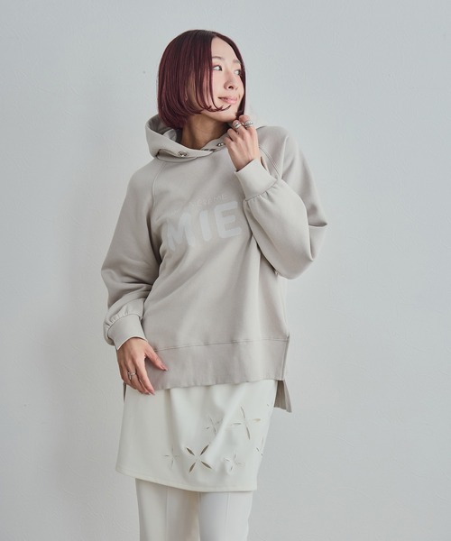 LHELBIE（レルビエ）の「【裏起毛】ハンドロゴパーカー（パーカー・レディース・ライトグレー/ネイビー/ブラック・M）」の11枚目の写真