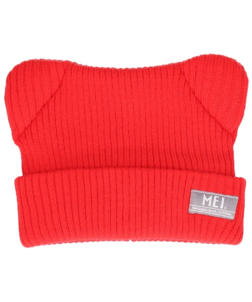 MEI(メイ)の「MEI(メイ)BEAR WATCH/くま耳ニットキャップ メンズ レディース ユニセックス(ニットキャップ/ビーニー・レディース・ライトグレー/ダークグレー/ブラック/ブラウン/ピンク/レッド・FREE)」の6枚目の写真