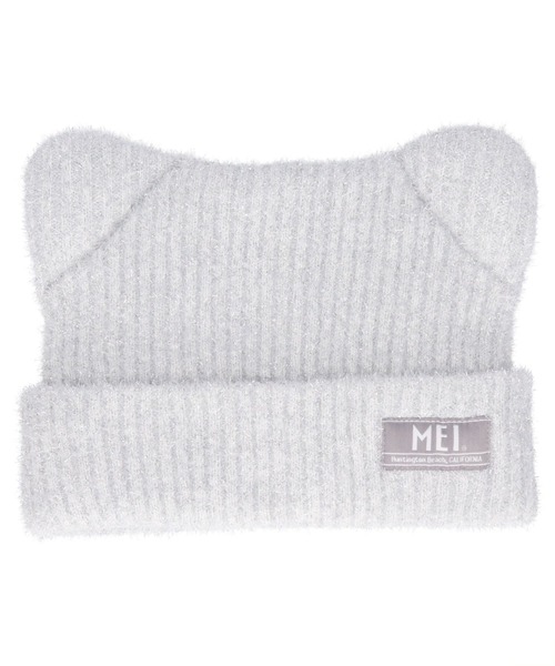MEI(メイ)の「MEI(メイ)BEAR WATCH/くま耳ニットキャップ メンズ レディース ユニセックス(ニットキャップ/ビーニー・レディース・ライトグレー/ダークグレー/ブラック/ブラウン/ピンク/レッド・FREE)」の1枚目の写真