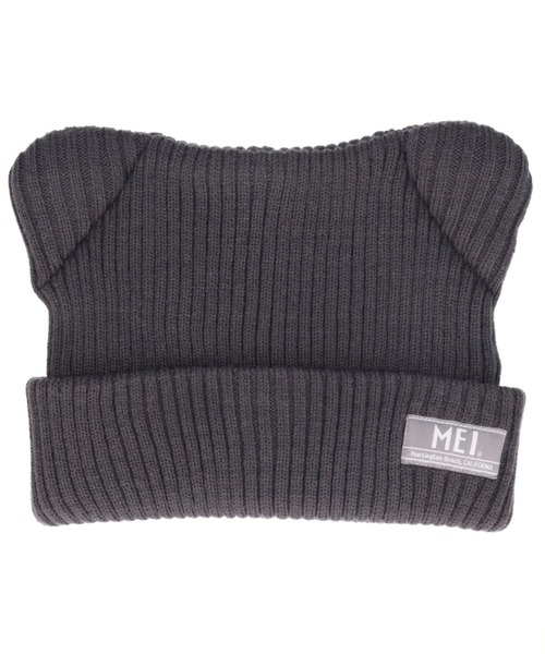 MEI(メイ)の「MEI(メイ)BEAR WATCH/くま耳ニットキャップ メンズ レディース ユニセックス(ニットキャップ/ビーニー・レディース・ライトグレー/ダークグレー/ブラック/ブラウン/ピンク/レッド・FREE)」の3枚目の写真
