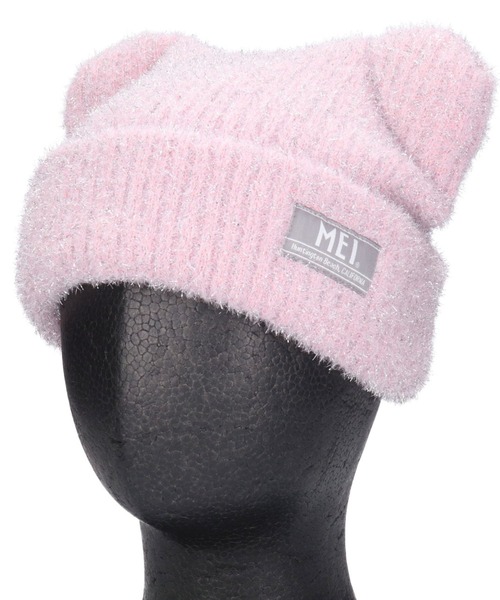 MEI(メイ)の「MEI(メイ)BEAR WATCH/くま耳ニットキャップ メンズ レディース ユニセックス(ニットキャップ/ビーニー・レディース・ライトグレー/ブラウン/ピンク/レッド/ダークグレー/ブラック・FREE)」の16枚目の写真