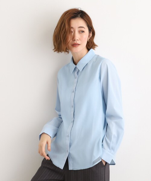 grove（グローブ）の「オーガンジーレイヤードシャツ（シャツ/ブラウス・レディース・サックスブルー/オフホワイト・02/03/01/04/05）」の16枚目の写真