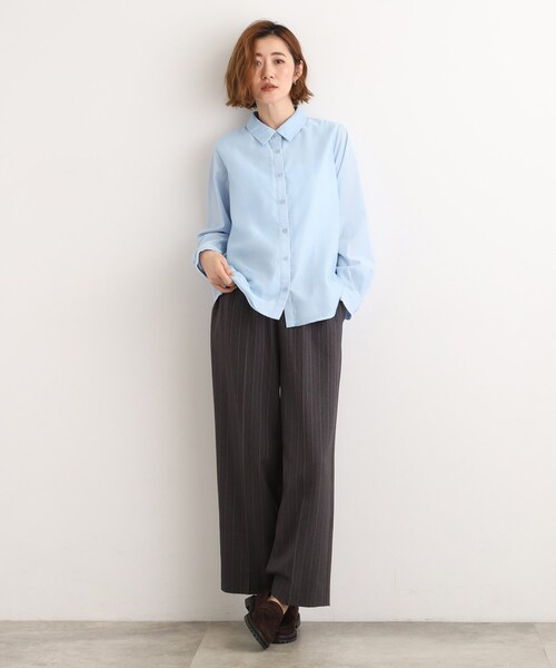 grove（グローブ）の「オーガンジーレイヤードシャツ（シャツ/ブラウス・レディース・サックスブルー/オフホワイト・02/03/01/04/05）」の17枚目の写真