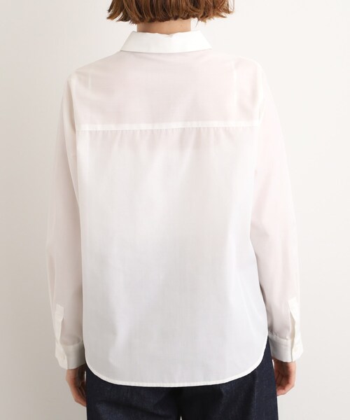 grove（グローブ）の「オーガンジーレイヤードシャツ（シャツ/ブラウス・レディース・サックスブルー/オフホワイト・02/03/01/04/05）」の4枚目の写真