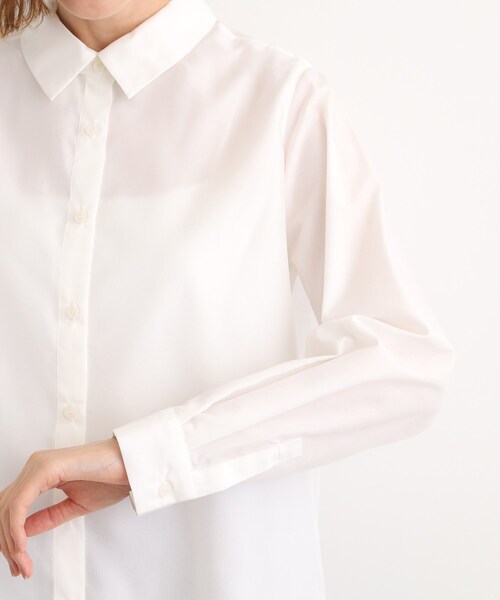 grove（グローブ）の「オーガンジーレイヤードシャツ（シャツ/ブラウス・レディース・サックスブルー/オフホワイト・02/03/01/04/05）」の6枚目の写真