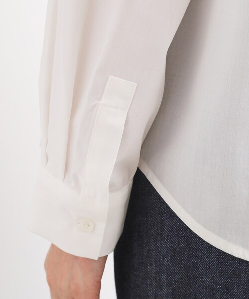 grove（グローブ）の「オーガンジーレイヤードシャツ（シャツ/ブラウス・レディース・サックスブルー/オフホワイト・02/03/01/04/05）」の7枚目の写真