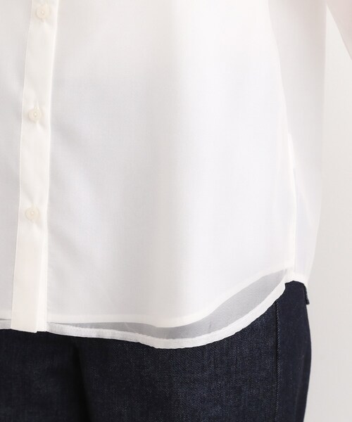 grove（グローブ）の「オーガンジーレイヤードシャツ（シャツ/ブラウス・レディース・サックスブルー/オフホワイト・02/03/01/04/05）」の8枚目の写真