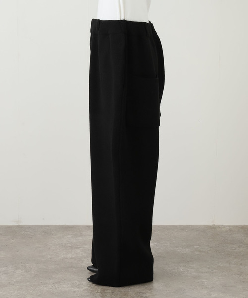 SEEALL(シーオール)の「SEEALL KNIT BUGGY PANTS SAU51/KJ687S:ニットパンツ(その他パンツ・レディース・ブラック・FREE)」の4枚目の写真