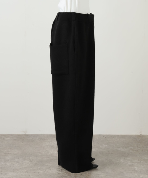 SEEALL(シーオール)の「SEEALL KNIT BUGGY PANTS SAU51/KJ687S:ニットパンツ(その他パンツ・レディース・ブラック・FREE)」の6枚目の写真