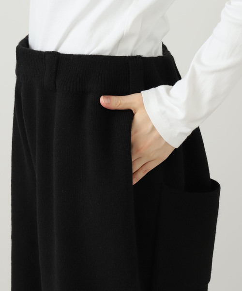 SEEALL(シーオール)の「SEEALL KNIT BUGGY PANTS SAU51/KJ687S:ニットパンツ(その他パンツ・レディース・ブラック・FREE)」の7枚目の写真