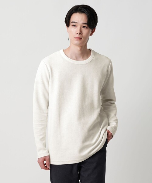 A DAY IN THE LIFE UNITED ARROWS(アデイインザライフユナイテッドアローズ)の「ダブルフェイス リップル カットソー<A DAY IN THE LIFE>(Tシャツ/カットソー・メンズ・ワイン/オリーブ/ブラック/ホワイト・M/XL/L/S)」の1枚目の写真