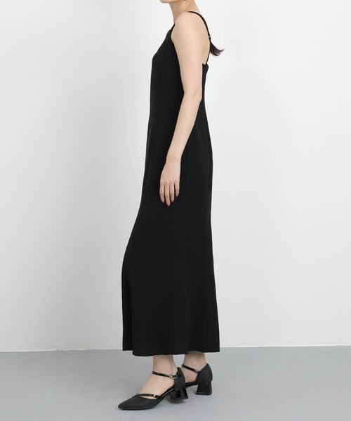 Kana（カナ）の「ドットチュールフリルトップス ダブルストラップキャミワンピ 2点セット パーティー ドレス 結婚式 お呼ばれ オケージョン（ドレス・レディース・ブラック/ブラック系その他2/チャコールグレー・M）」の11枚目の写真