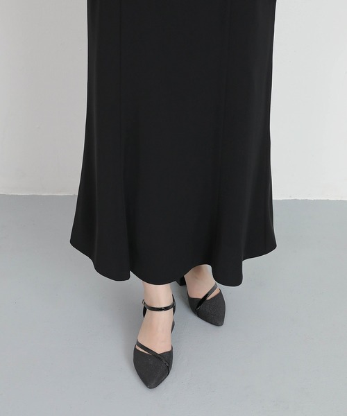Kana（カナ）の「ドットチュールフリルトップス ダブルストラップキャミワンピ 2点セット パーティー ドレス 結婚式 お呼ばれ オケージョン（ドレス・レディース・ブラック/ブラック系その他2/チャコールグレー・M）」の15枚目の写真