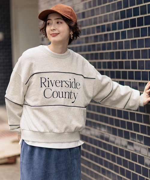 GEORGE'S（ジョージズ）の「カラーブロックスウェット（スウェット・レディース・チャコールグレー/オートミール/ネイビー・SMALL/MEDIUM）」の3枚目の写真