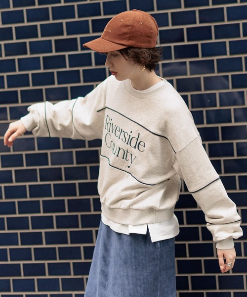 GEORGE'S（ジョージズ）の「カラーブロックスウェット（スウェット・レディース・チャコールグレー/オートミール/ネイビー・SMALL/MEDIUM）」の14枚目の写真